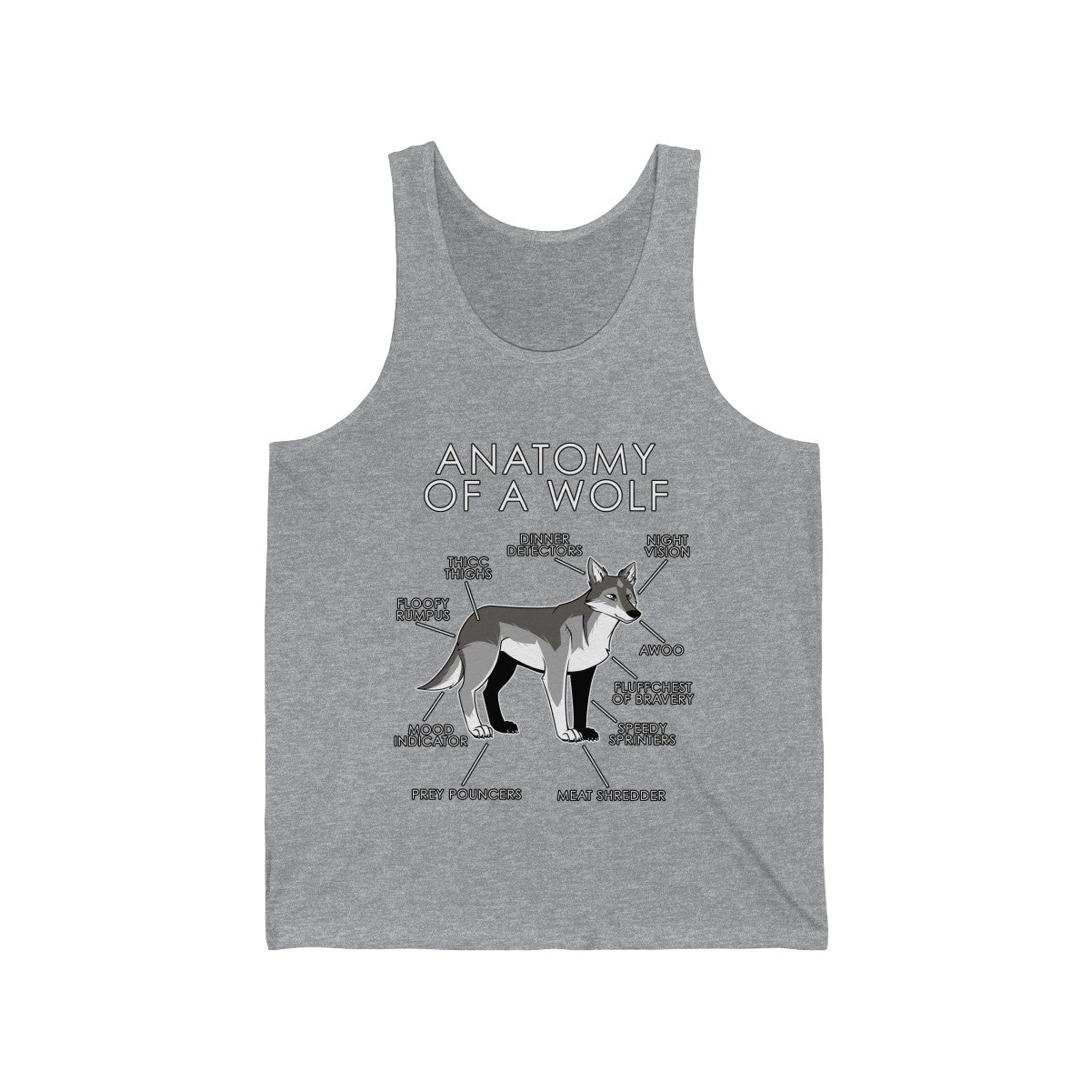 Wolf Natural - Tank Top Tank Top Artworktee Heather XS 