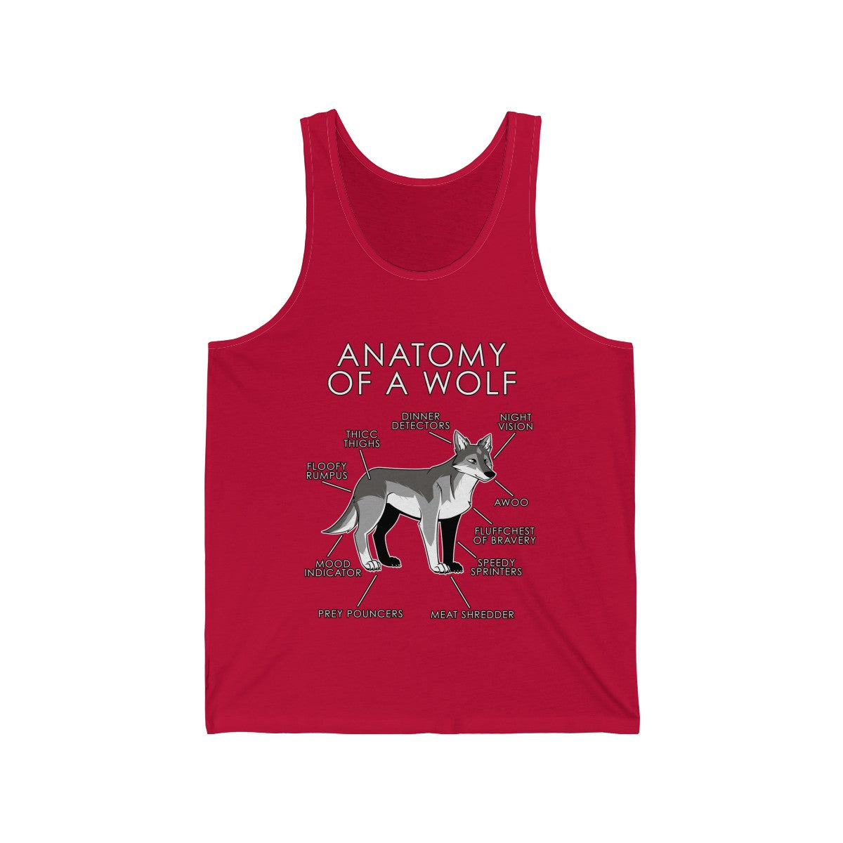 Wolf Natural - Tank Top Tank Top Artworktee Red XS 