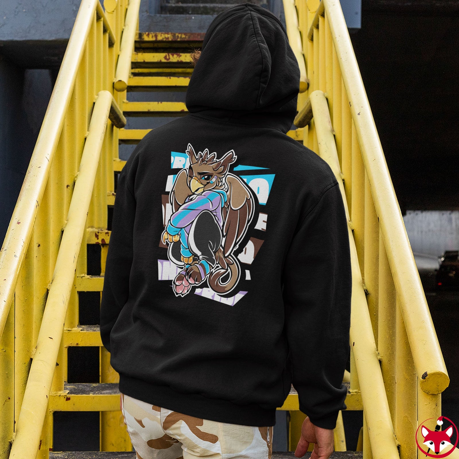 Androsexual Pride Boris Gryphon - Hoodie Hoodie Artworktee 