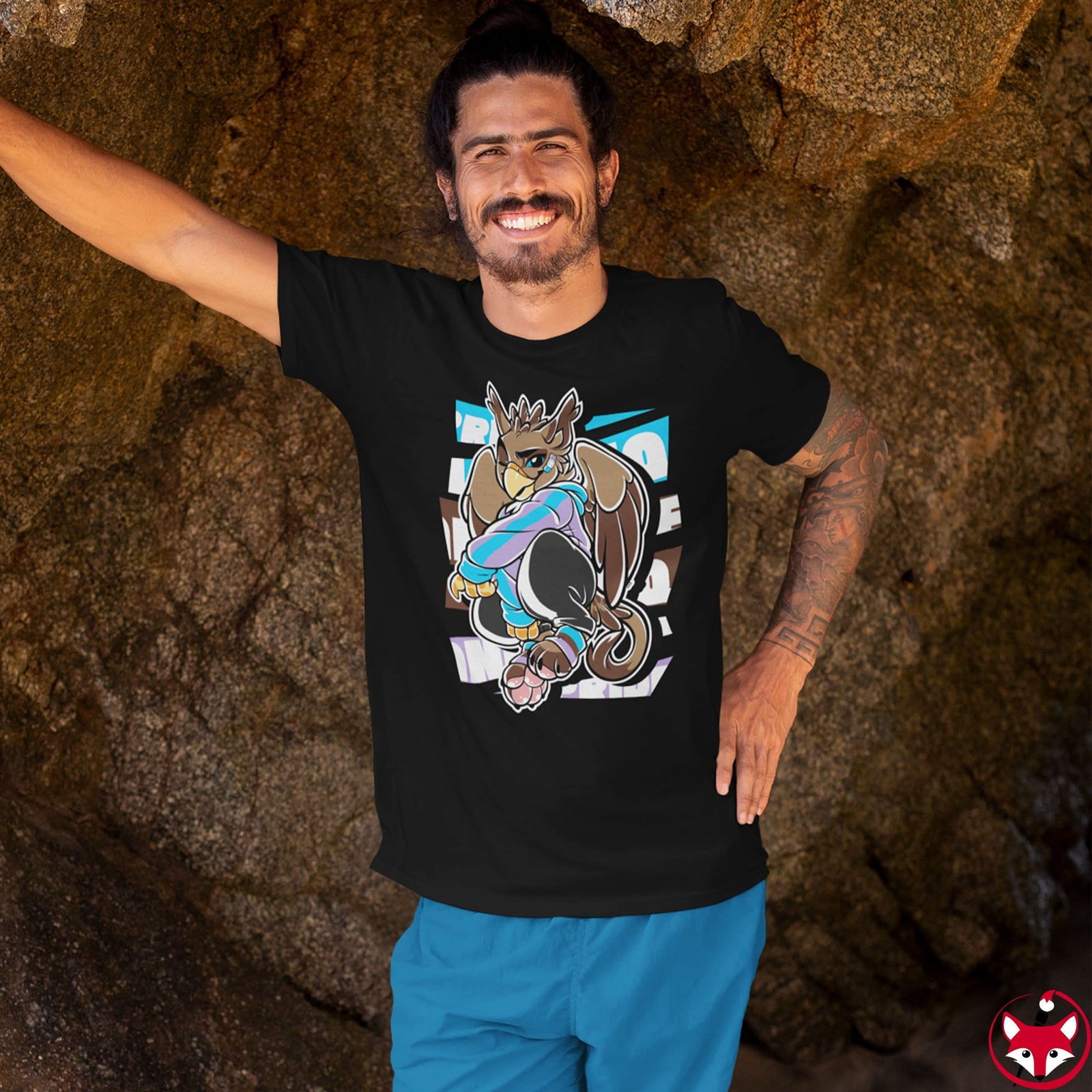 Androsexual Pride Boris Gryphon - T-Shirt T-Shirt Artworktee 