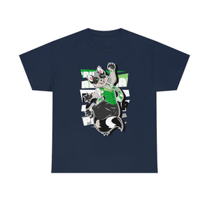 Aromantic Pride Cody Raccoon - T-Shirt T-Shirt Artworktee Navy Blue S 