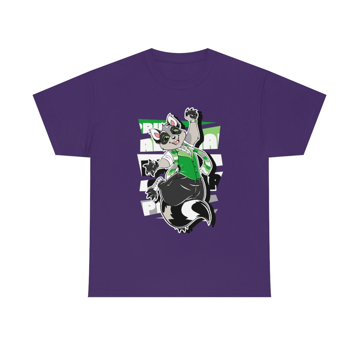 Aromantic Pride Cody Raccoon - T-Shirt T-Shirt Artworktee Purple S 