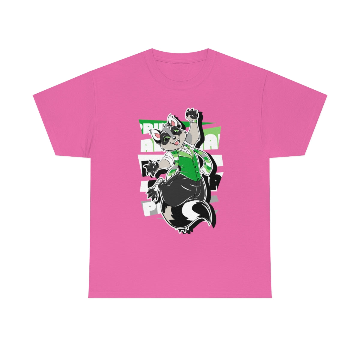 Aromantic Pride Cody Raccoon - T-Shirt T-Shirt Artworktee Pink S 