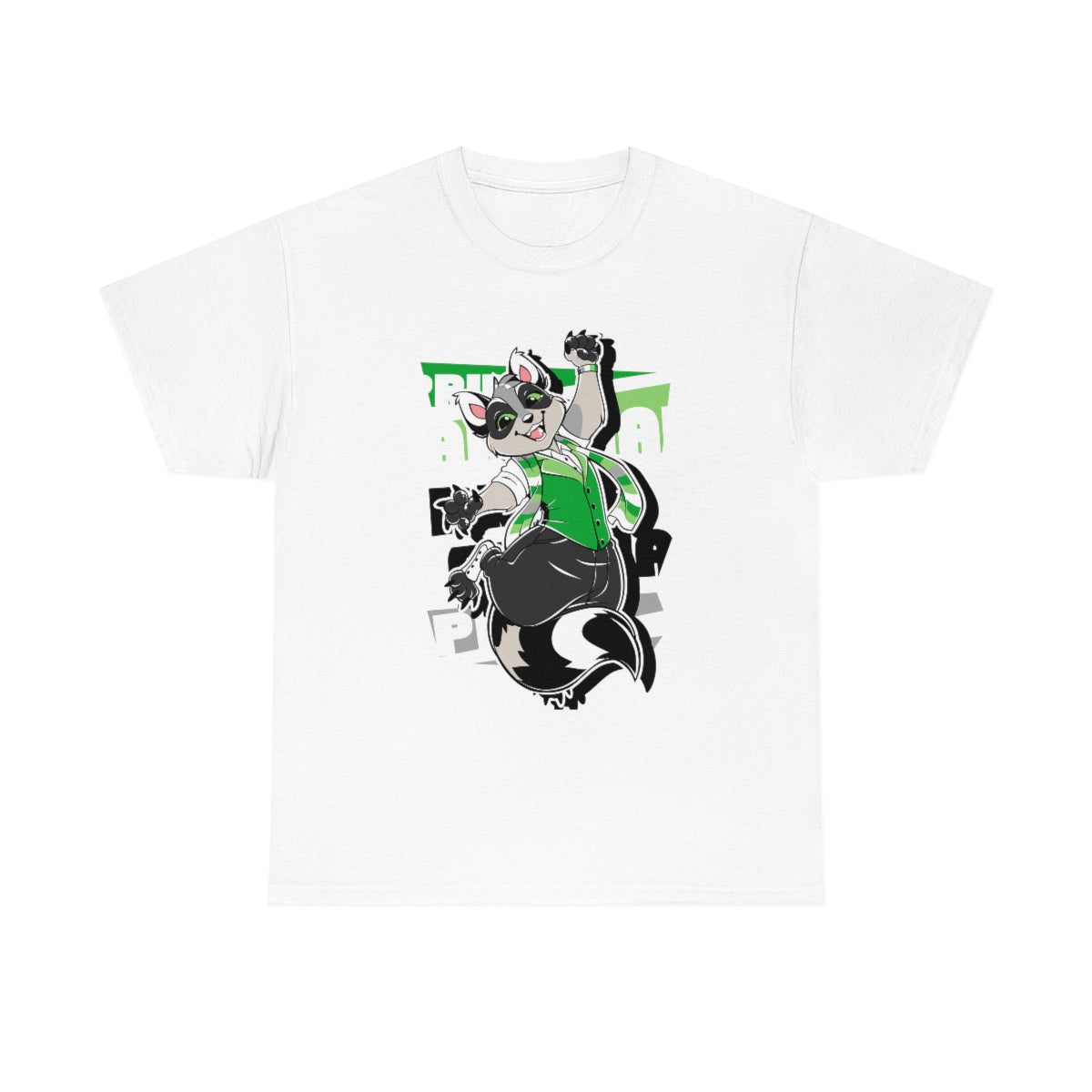 Aromantic Pride Cody Raccoon - T-Shirt T-Shirt Artworktee White S 