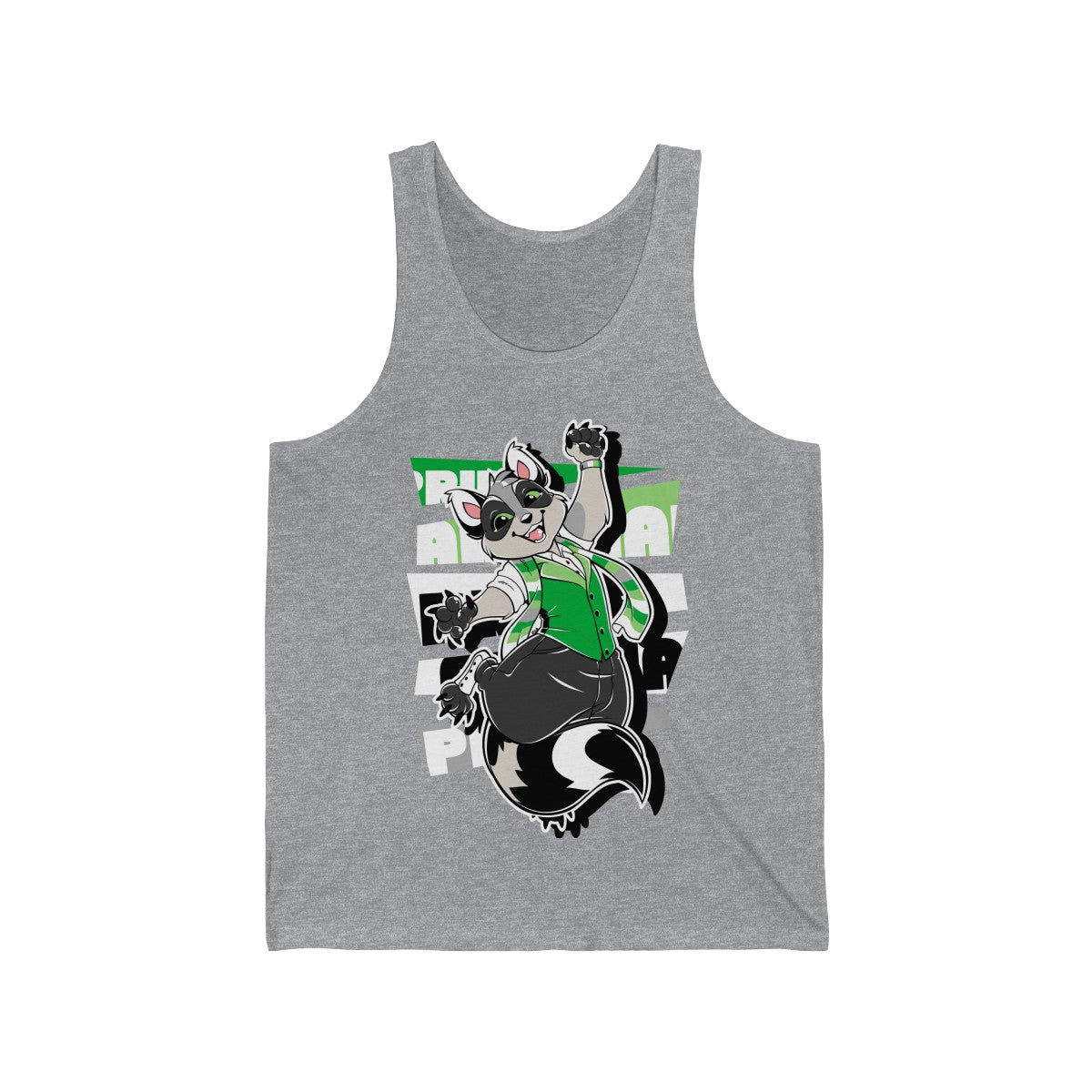 Aromantic Pride Cody Raccoon - Tank Top Tank Top Artworktee Heather XS 