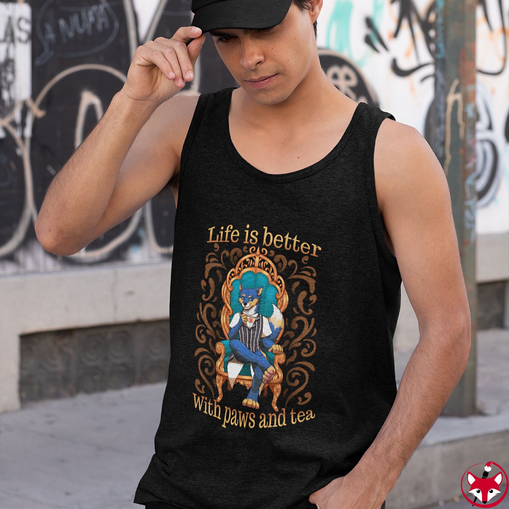 Life is better with Paws and Tea - Tank Top Tank Top Artemis Wishfoot 