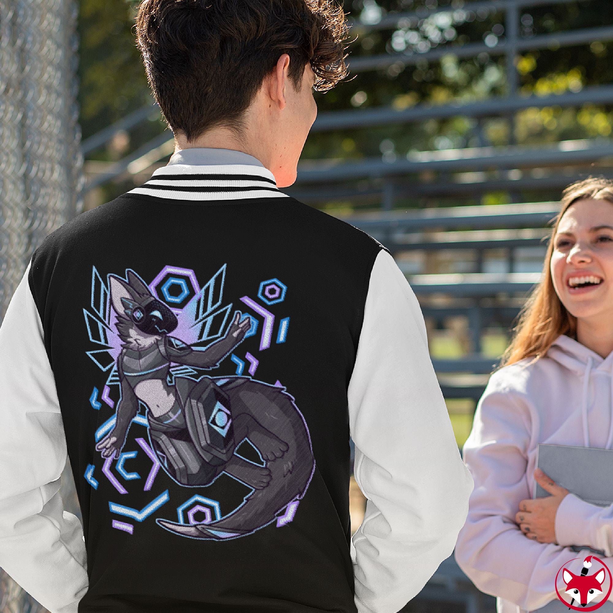 *p(R)ojectR® Logo Varsity Jacket BONELESS Embroidered Logo PU Varsity Jacket