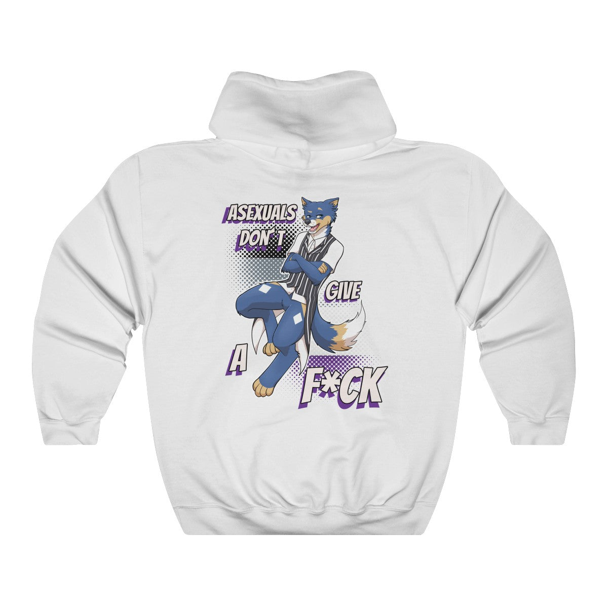 Asexual Don't Give A F*ck - Hoodie Hoodie Artemis Wishfoot White S 