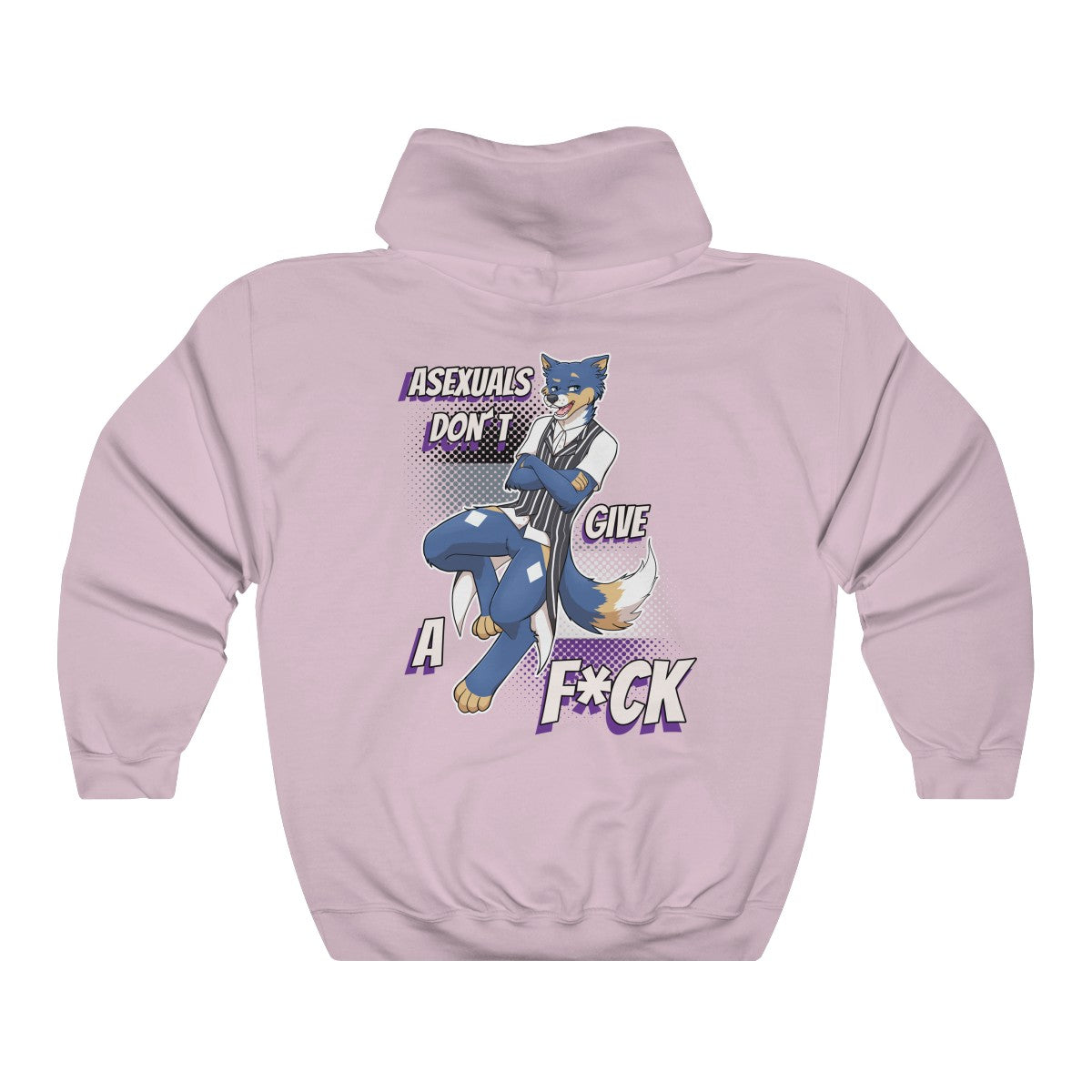Asexual Don't Give A F*ck - Hoodie Hoodie Artemis Wishfoot Light Pink S 