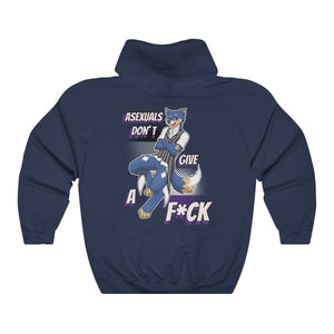 Asexual Don't Give A F*ck - Hoodie Hoodie Artemis Wishfoot Navy Blue S 