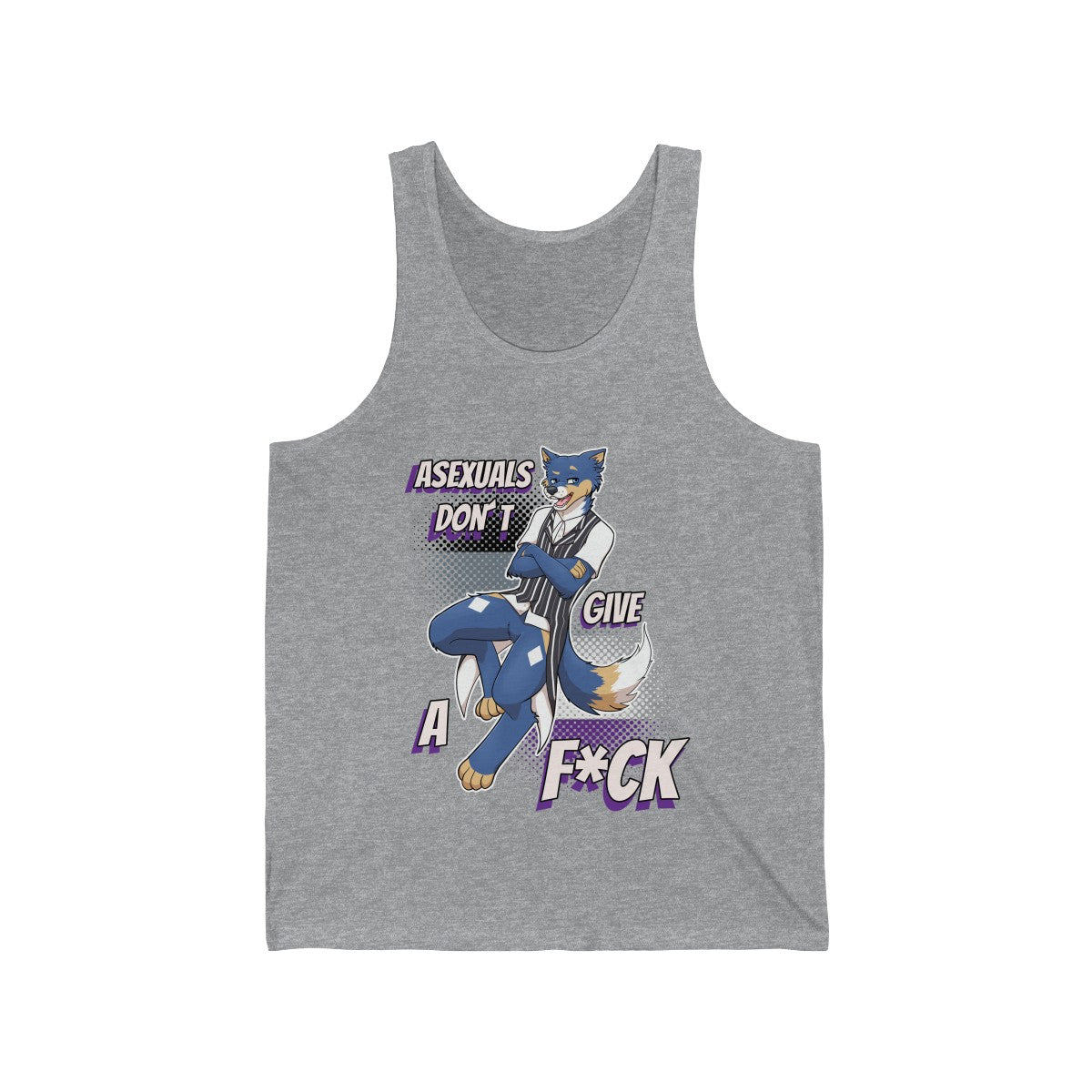 Asexual Don't Give A F*ck - Tank Top Tank Top Artemis Wishfoot Heather XS 