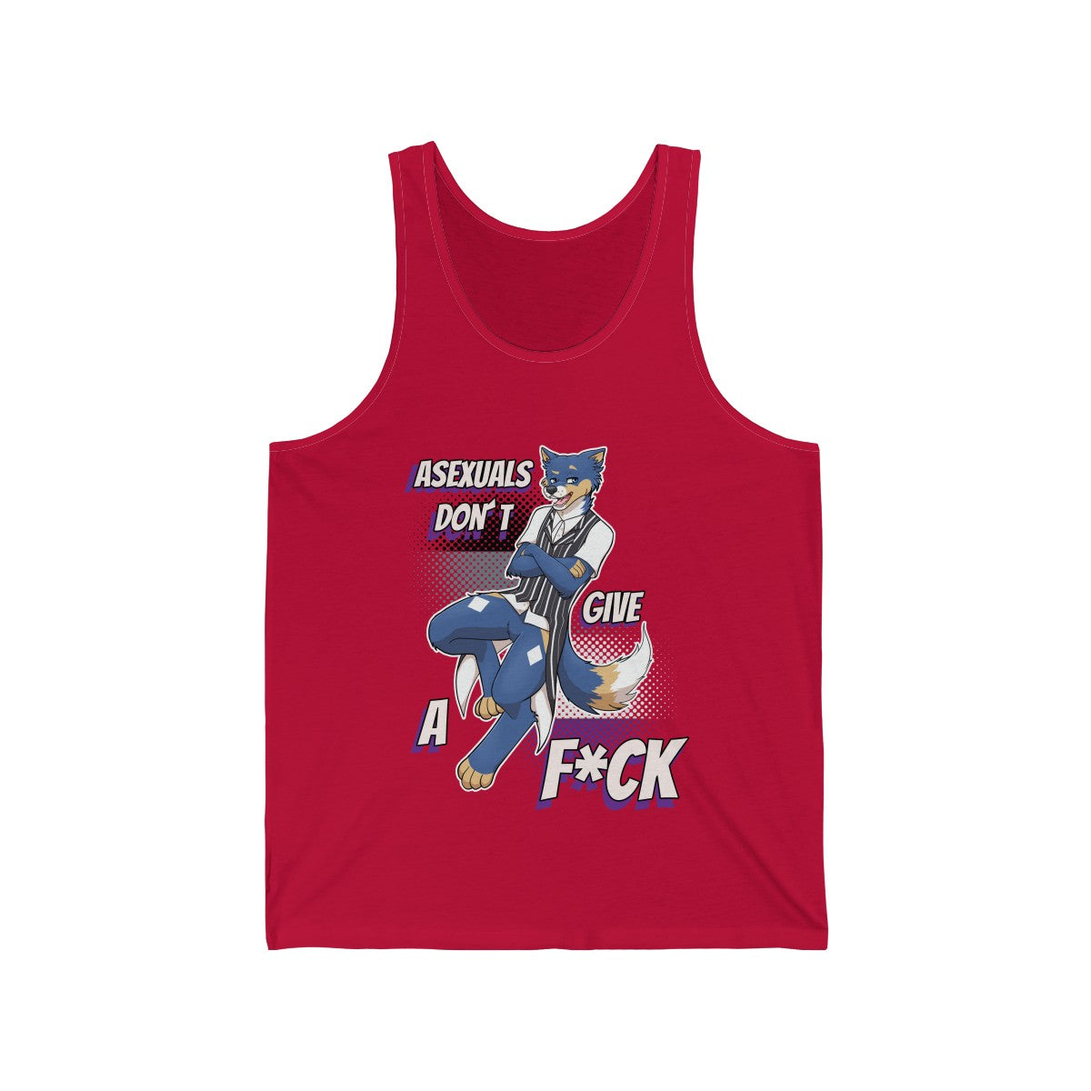 Asexual Don't Give A F*ck - Tank Top Tank Top Artemis Wishfoot Red XS 