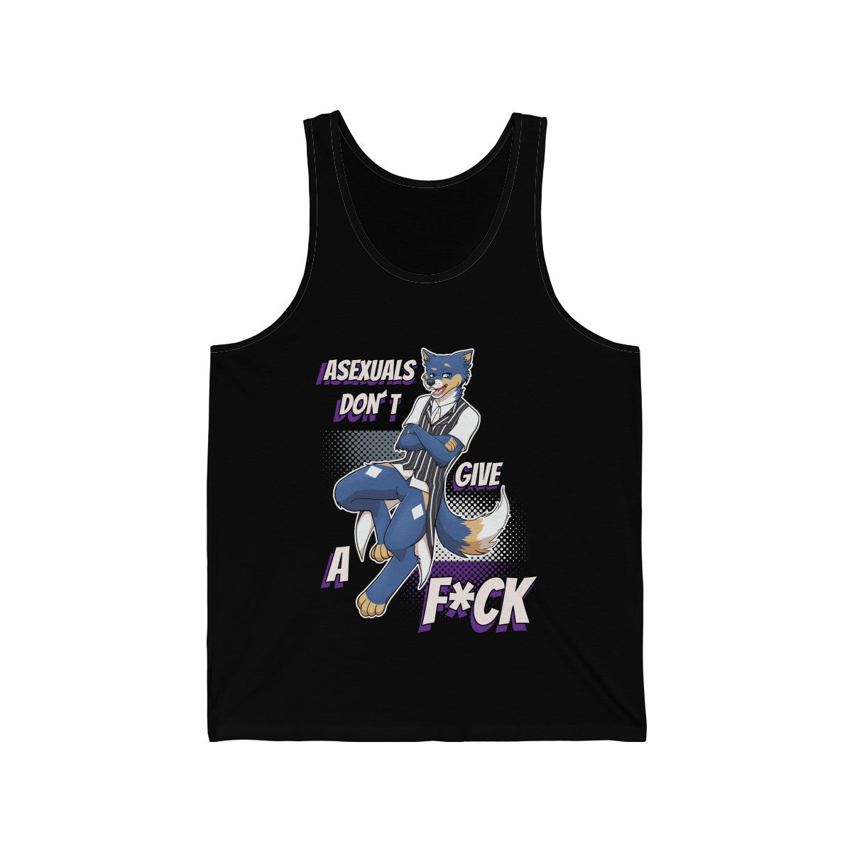 Asexual Don't Give A F*ck - Tank Top Tank Top Artemis Wishfoot Black XS 