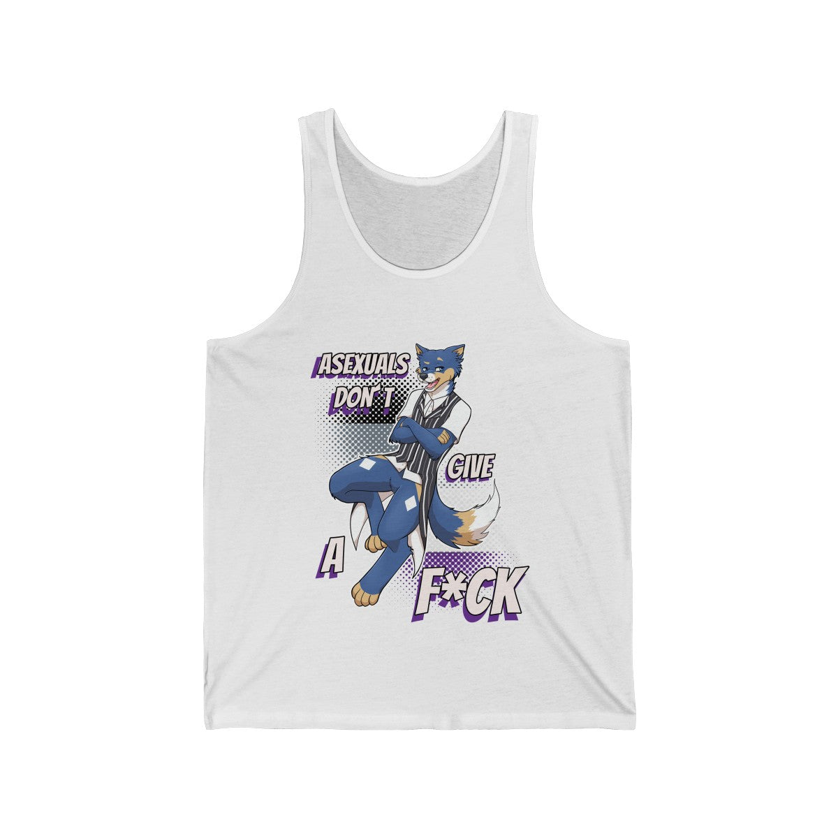 Asexual Don't Give A F*ck - Tank Top Tank Top Artemis Wishfoot White XS 