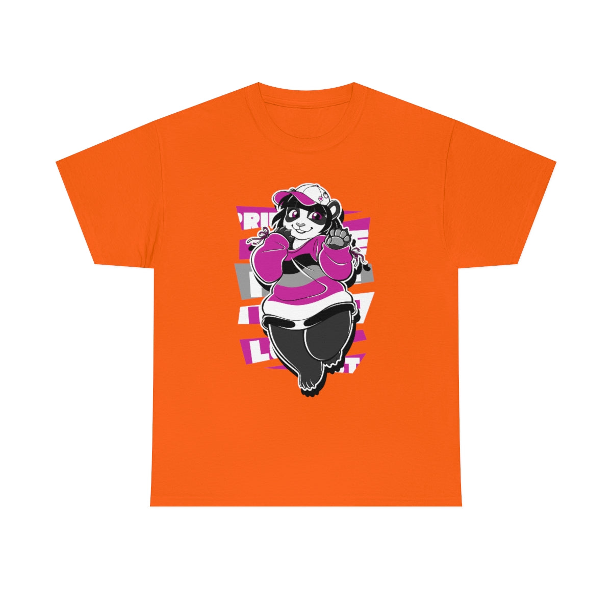Asexual Pride Casey Panda - T-Shirt T-Shirt Artworktee Orange S 