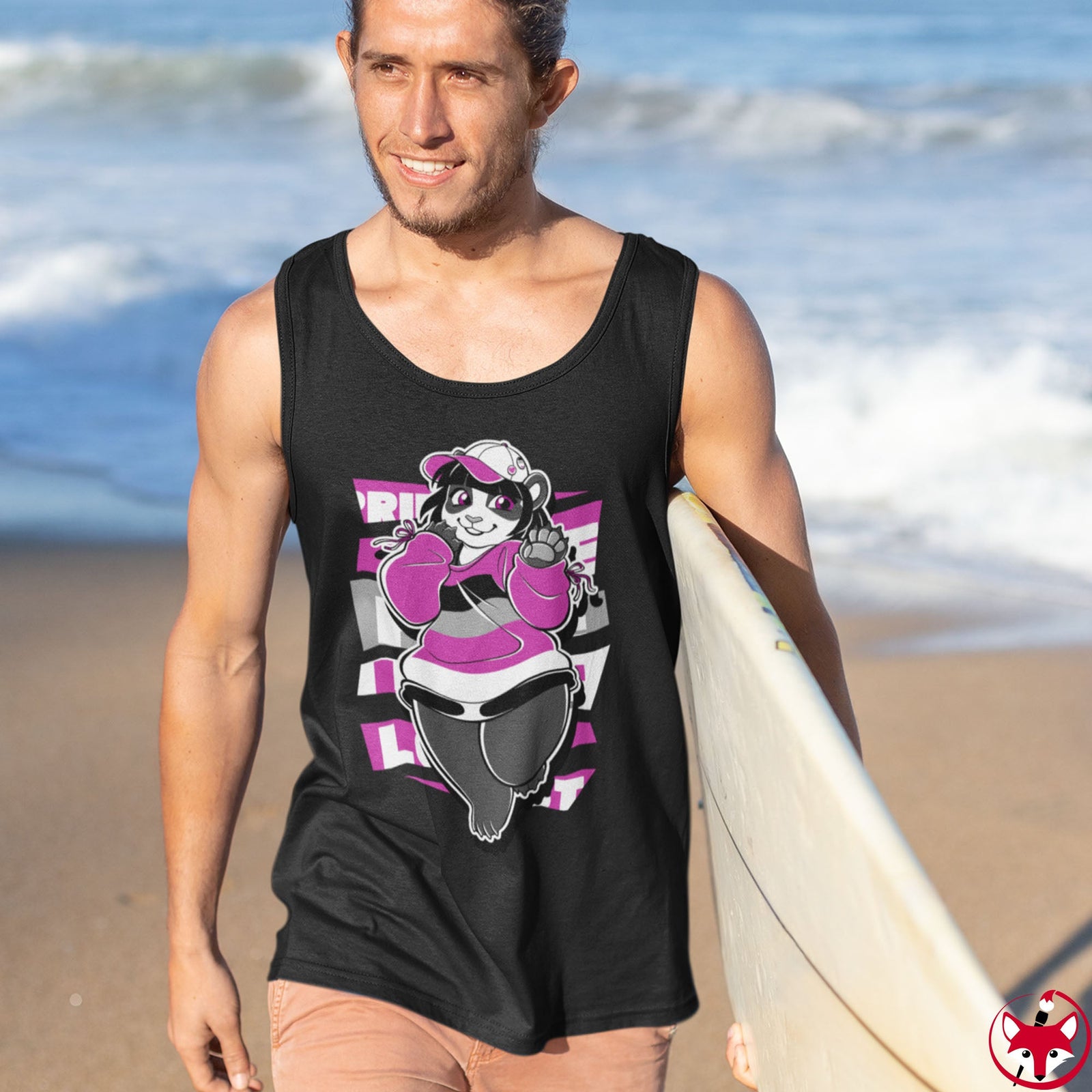 Asexual Pride Casey Panda - Tank Top Tank Top Artworktee 