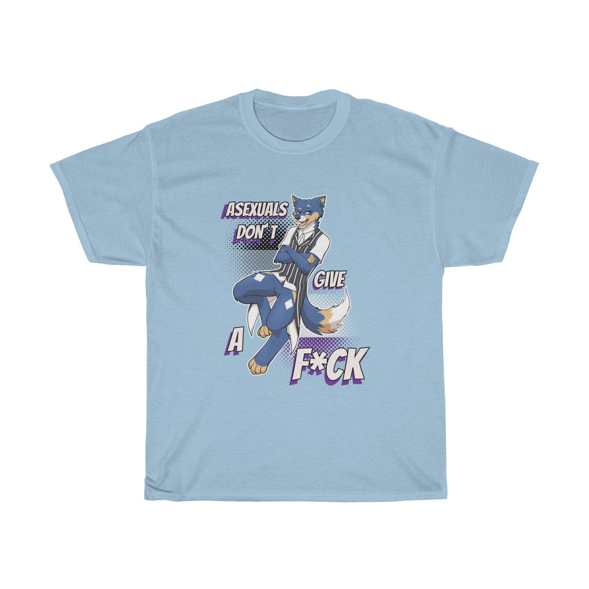 Asexual Don't Give A F*ck - T-Shirt T-Shirt Artemis Wishfoot Light Blue S 