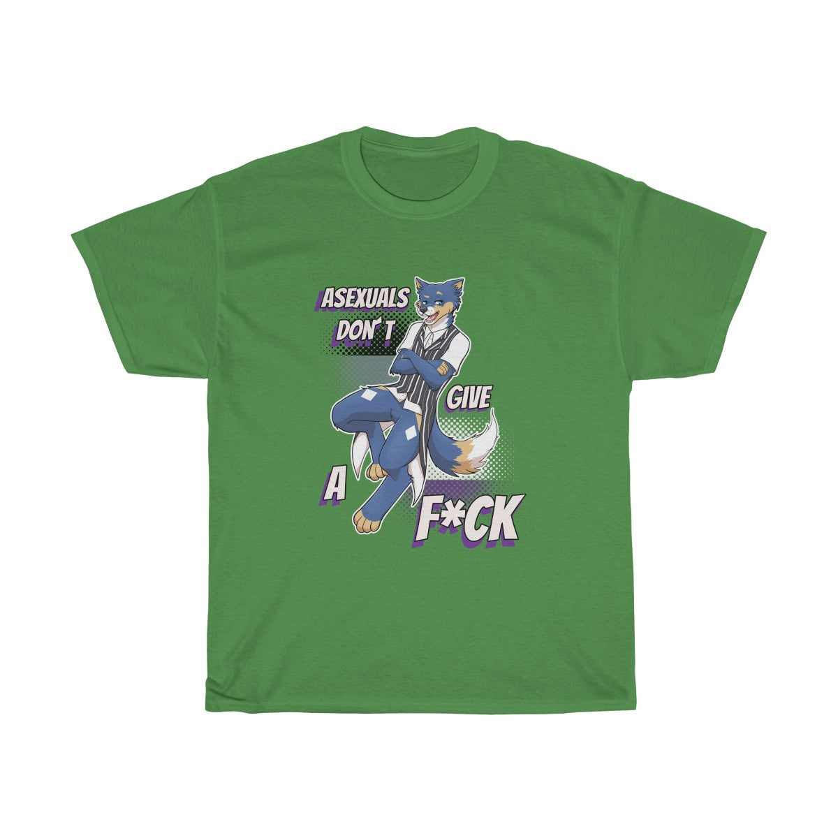 Asexual Don't Give A F*ck - T-Shirt T-Shirt Artemis Wishfoot Green S 
