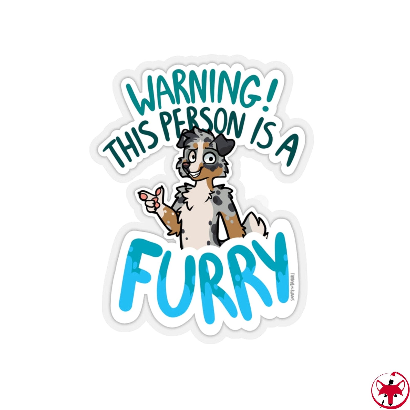Australian Shepherd - Sticker Sticker Sammy The Tanuki 