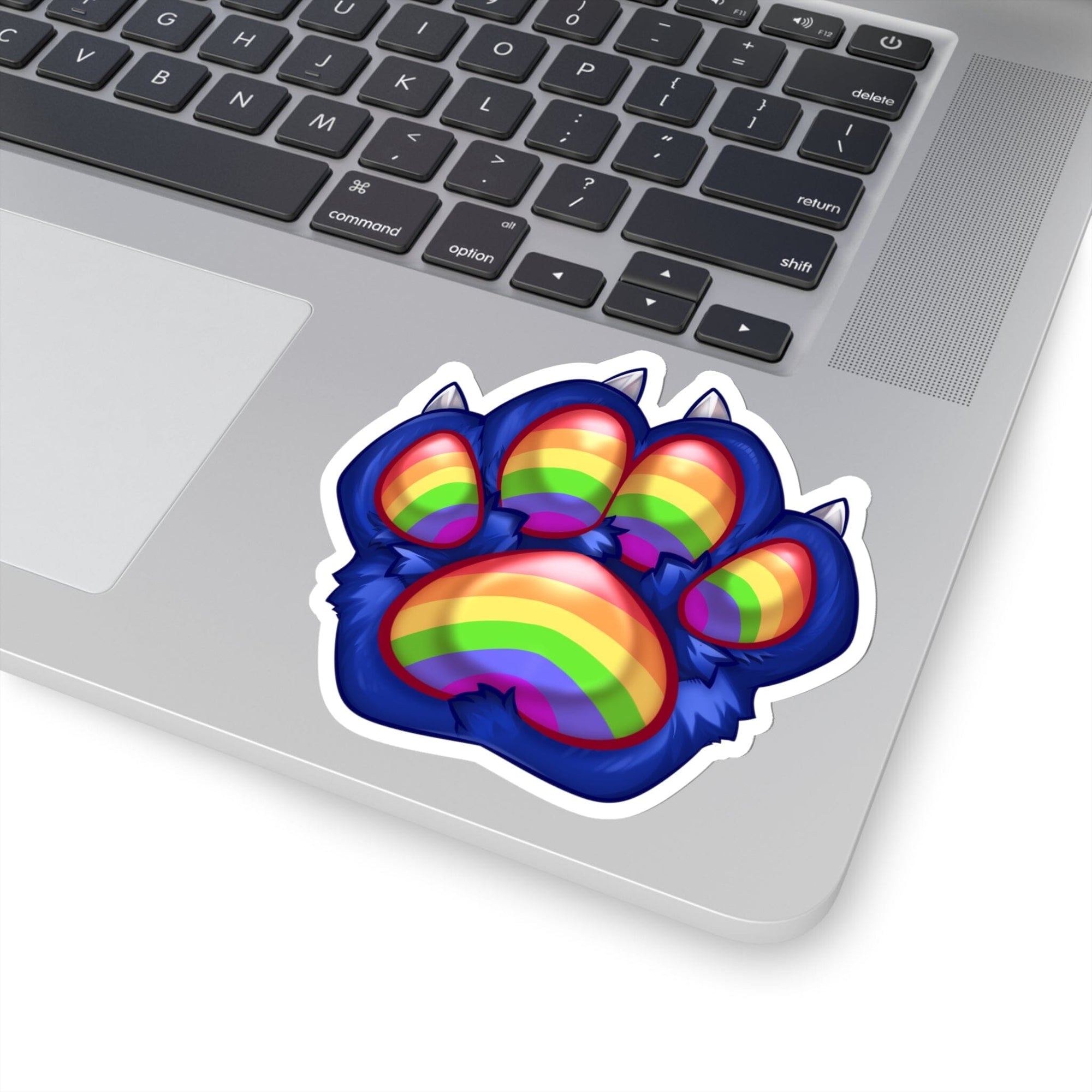 Blue Rainbowpride Paw - Sticker Sticker Artworktee 
