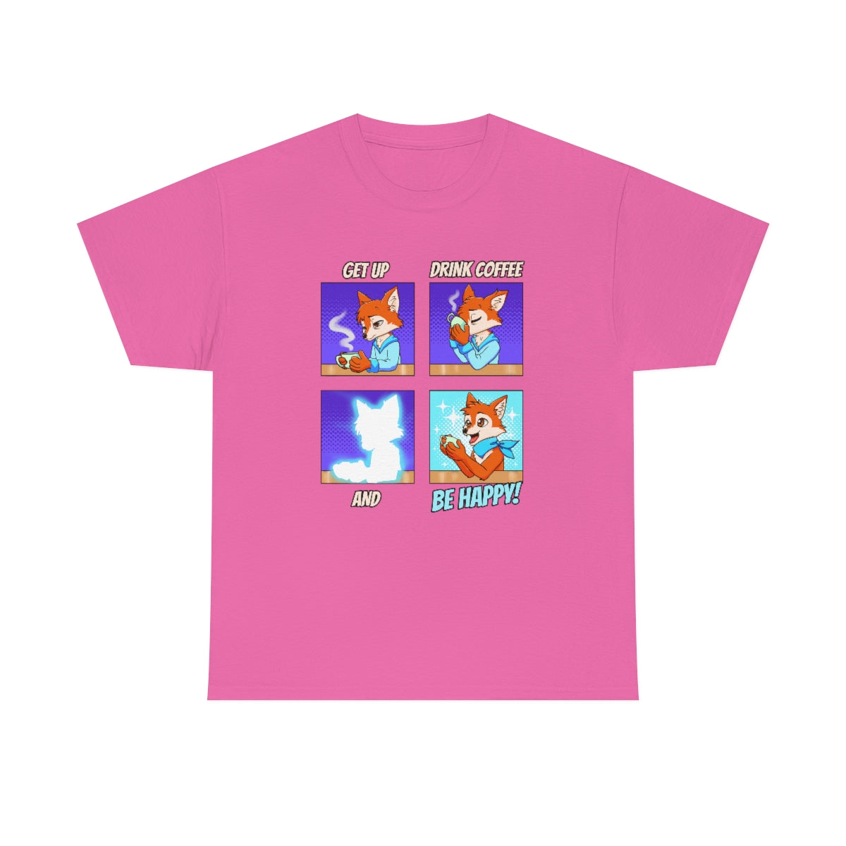 Be Happy - T-Shirt T-Shirt Artworktee Pink S 