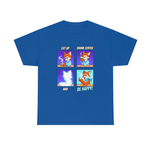 Be Happy - T-Shirt T-Shirt Artworktee Royal Blue S 