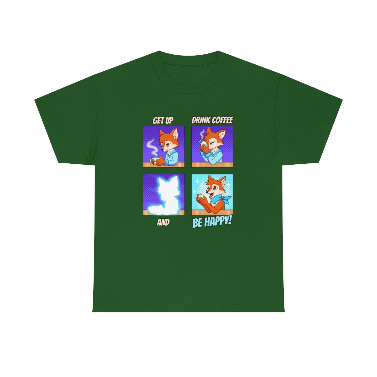 Be Happy - T-Shirt T-Shirt Artworktee Green S 