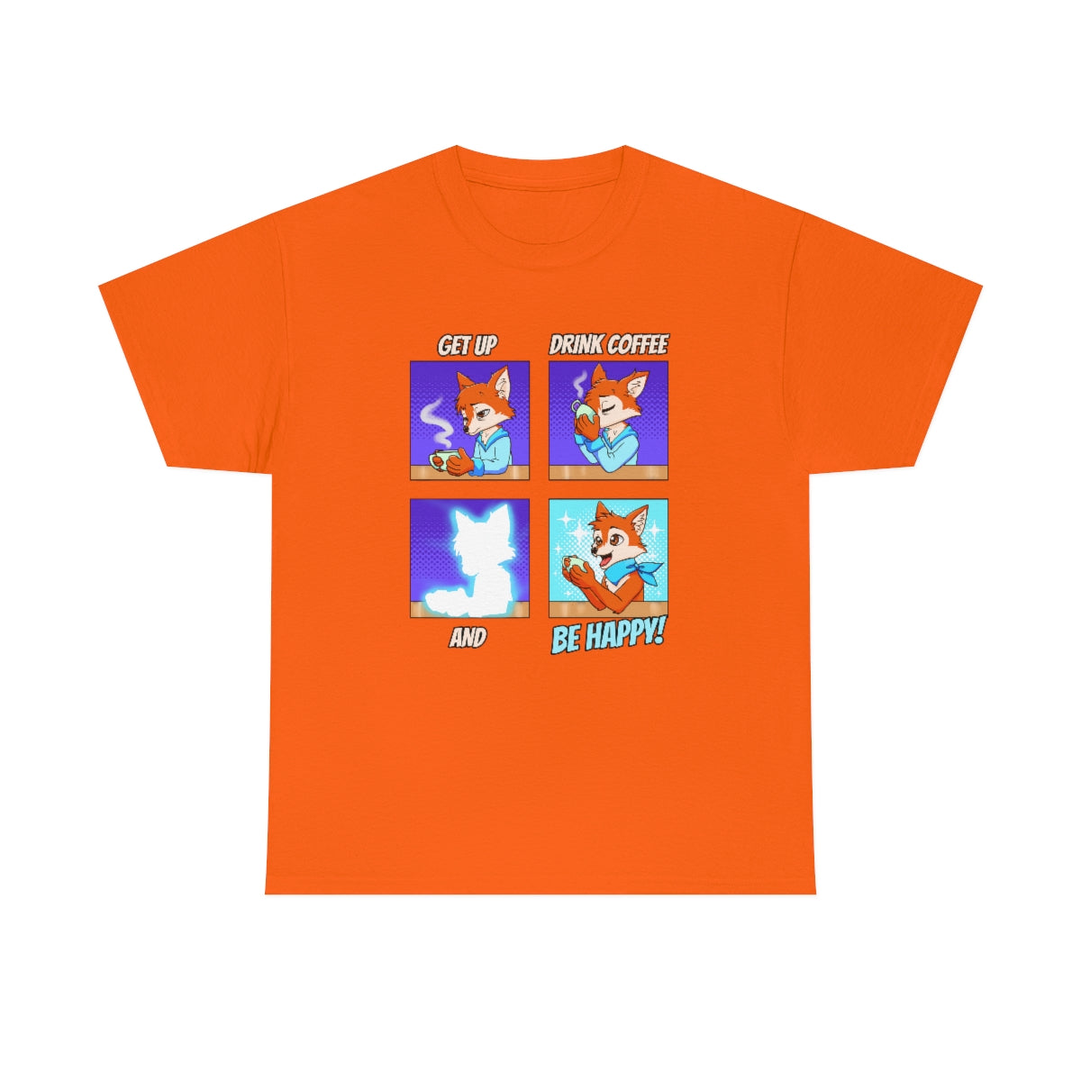 Be Happy - T-Shirt T-Shirt Artworktee Orange S 