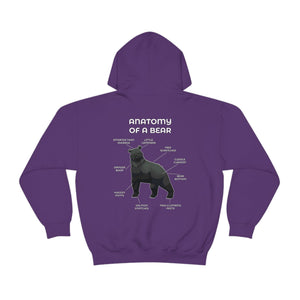 Bear Black - Hoodie Hoodie Artworktee Purple S 