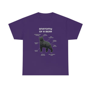 Bear Black - T-Shirt T-Shirt Artworktee Purple S 