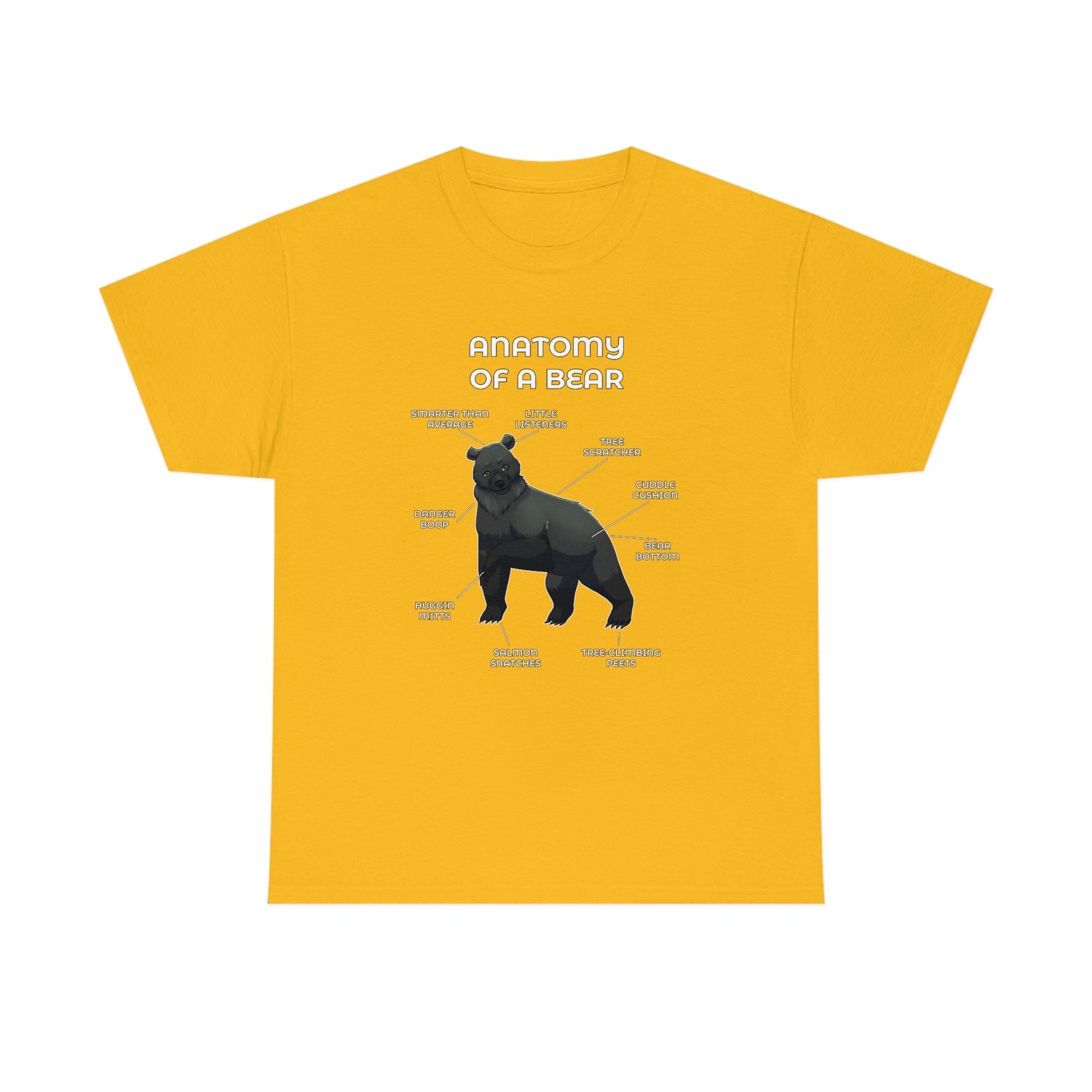Bear Black - T-Shirt T-Shirt Artworktee Gold S 