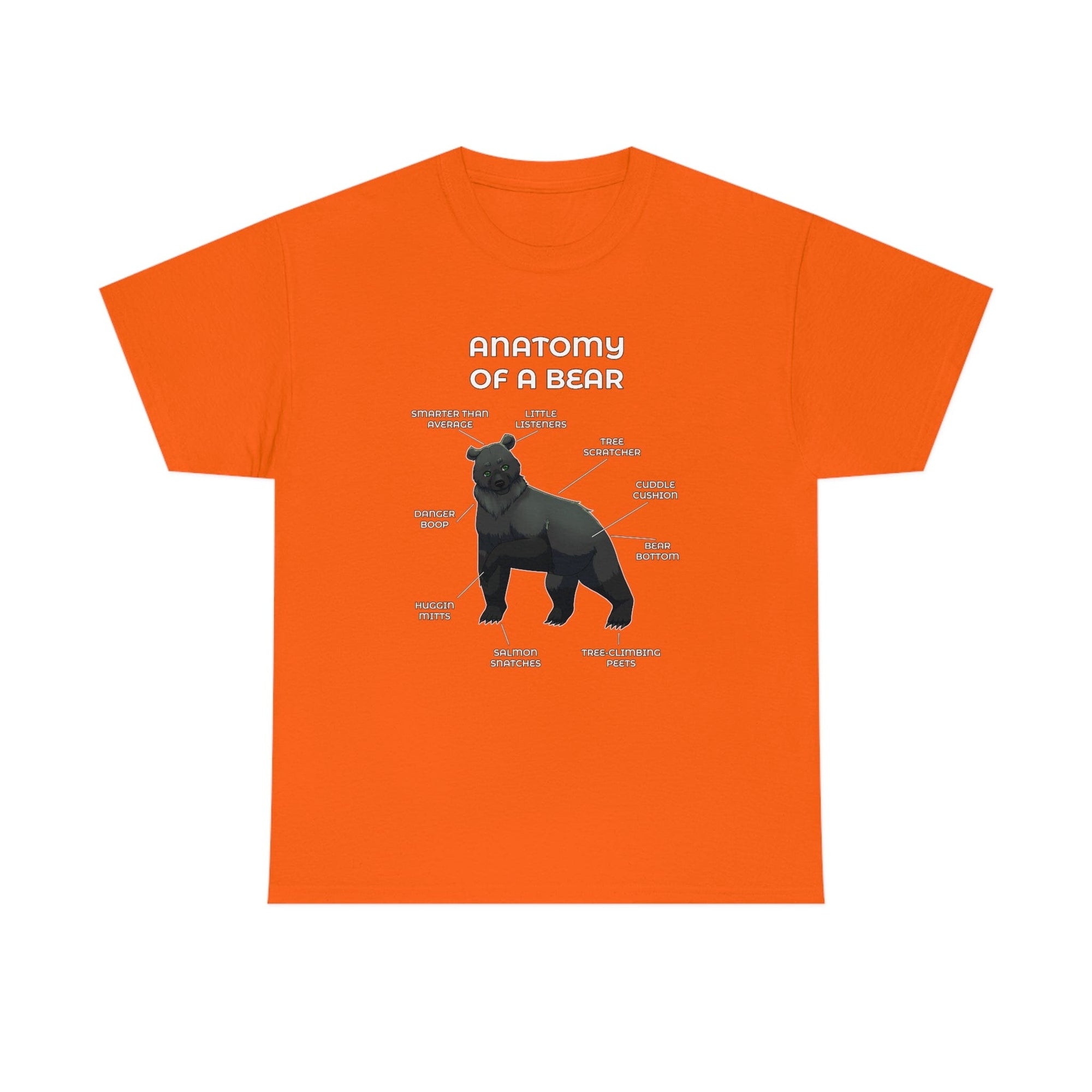 Bear Black - T-Shirt T-Shirt Artworktee Orange S 