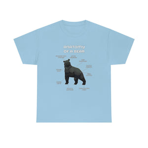 Bear Black - T-Shirt T-Shirt Artworktee Light Blue S 