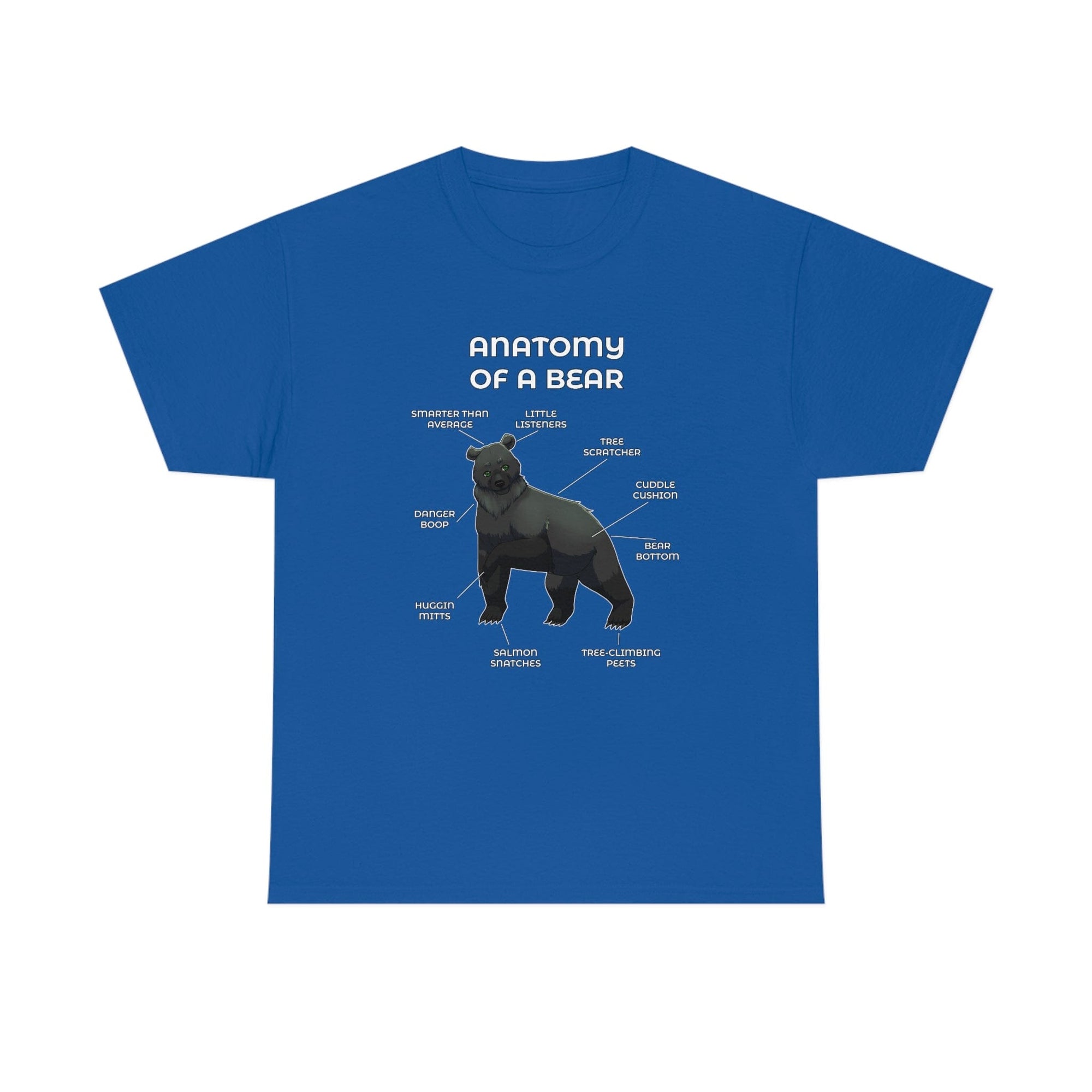 Bear Black - T-Shirt T-Shirt Artworktee Royal Blue S 