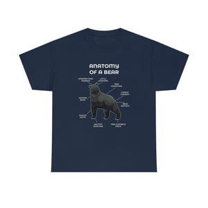 Bear Black - T-Shirt T-Shirt Artworktee Navy Blue S 