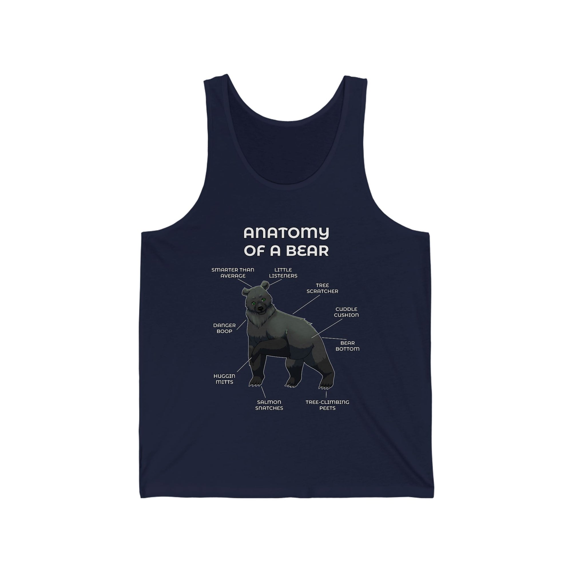 Bear Black - Tank Top Tank Top Artworktee Navy Blue XS 