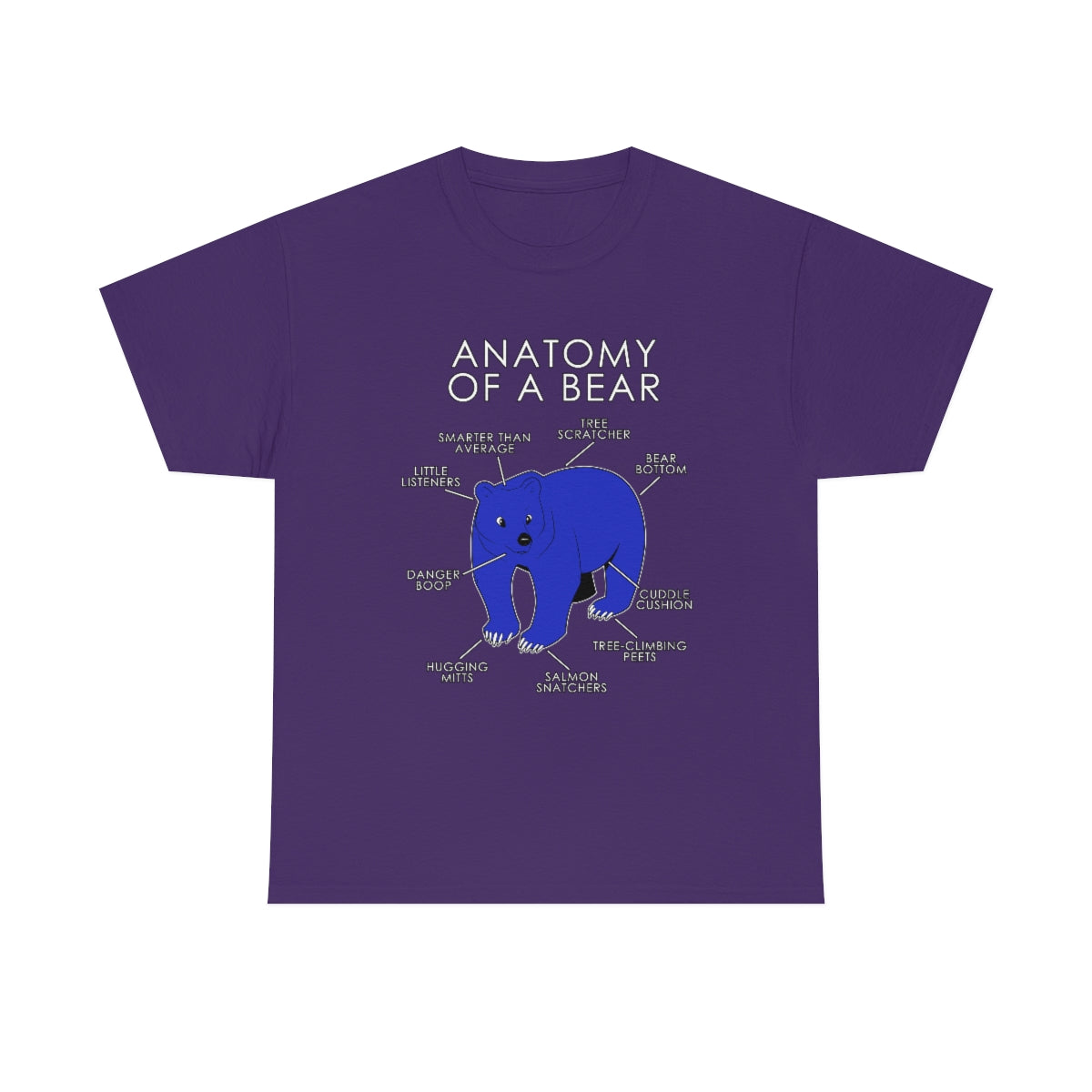 Bear Blue - T-Shirt T-Shirt Artworktee Purple S 