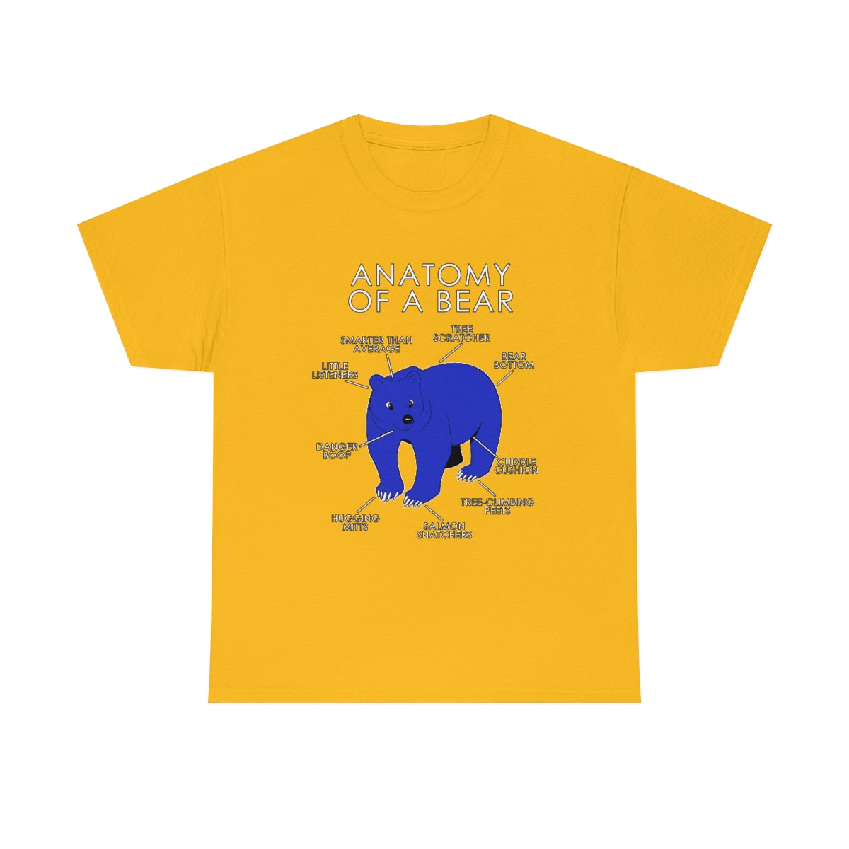 Bear Blue - T-Shirt T-Shirt Artworktee Gold S 