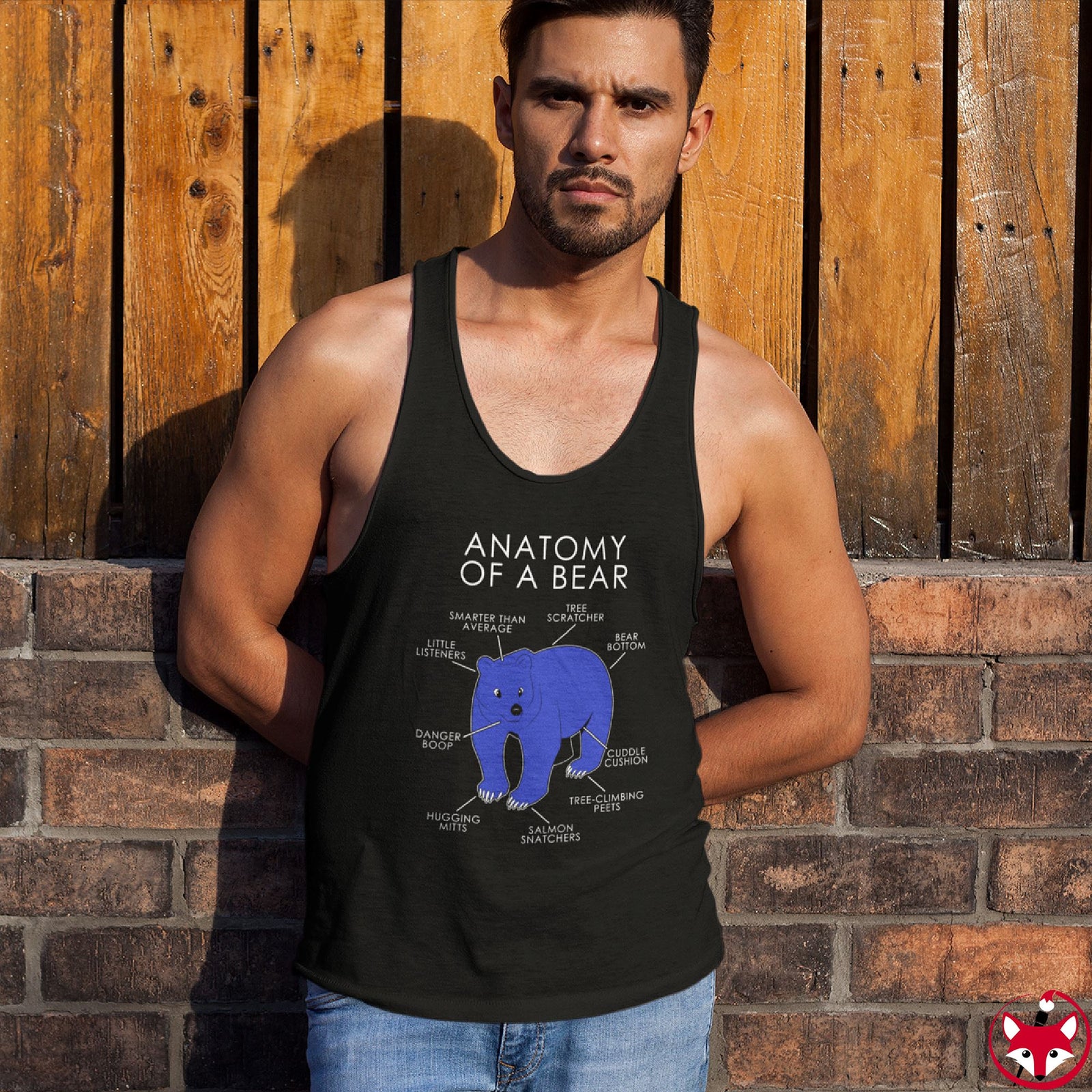 Bear Blue - Tank Top Tank Top Artworktee 