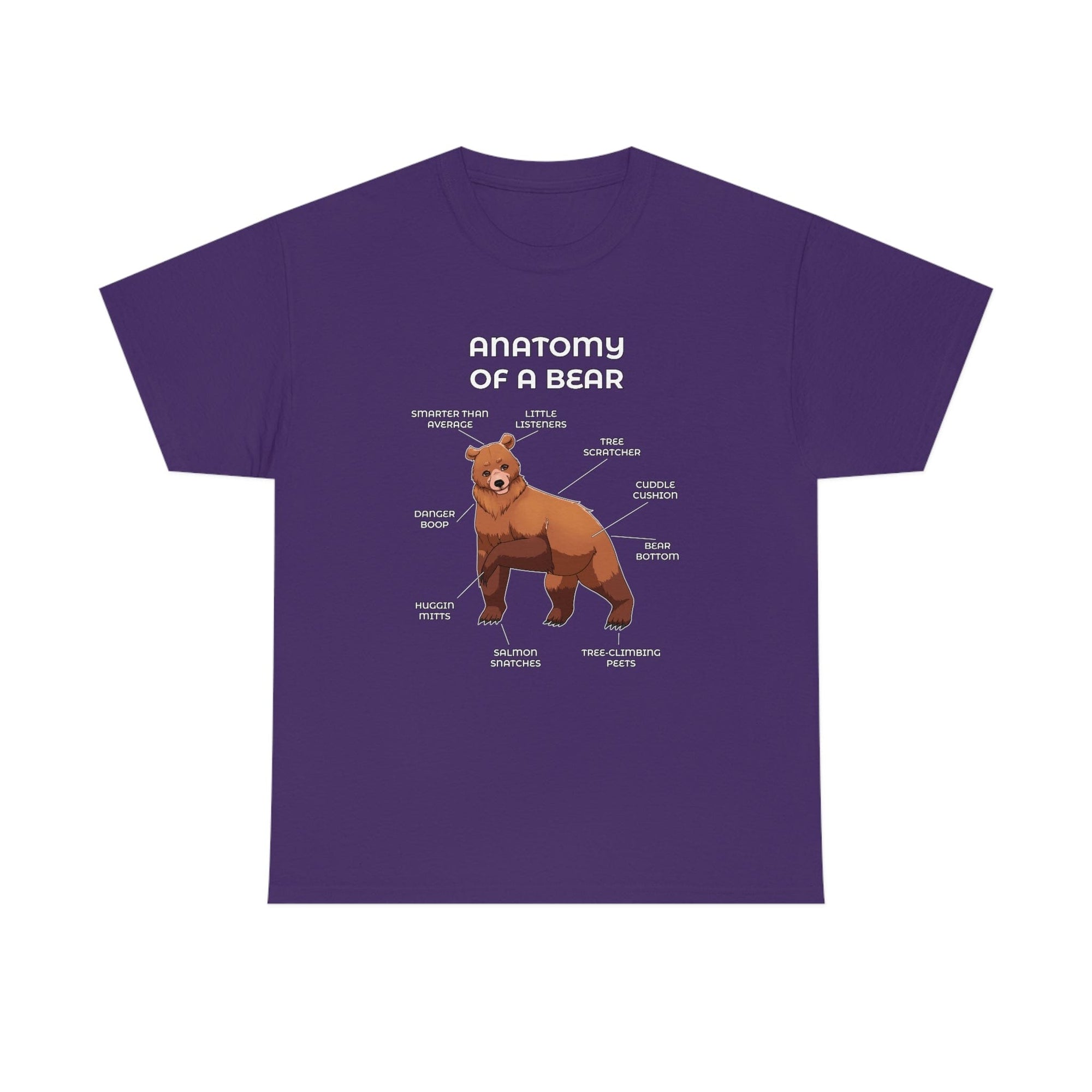 Bear Brown - T-Shirt T-Shirt Artworktee Purple S 