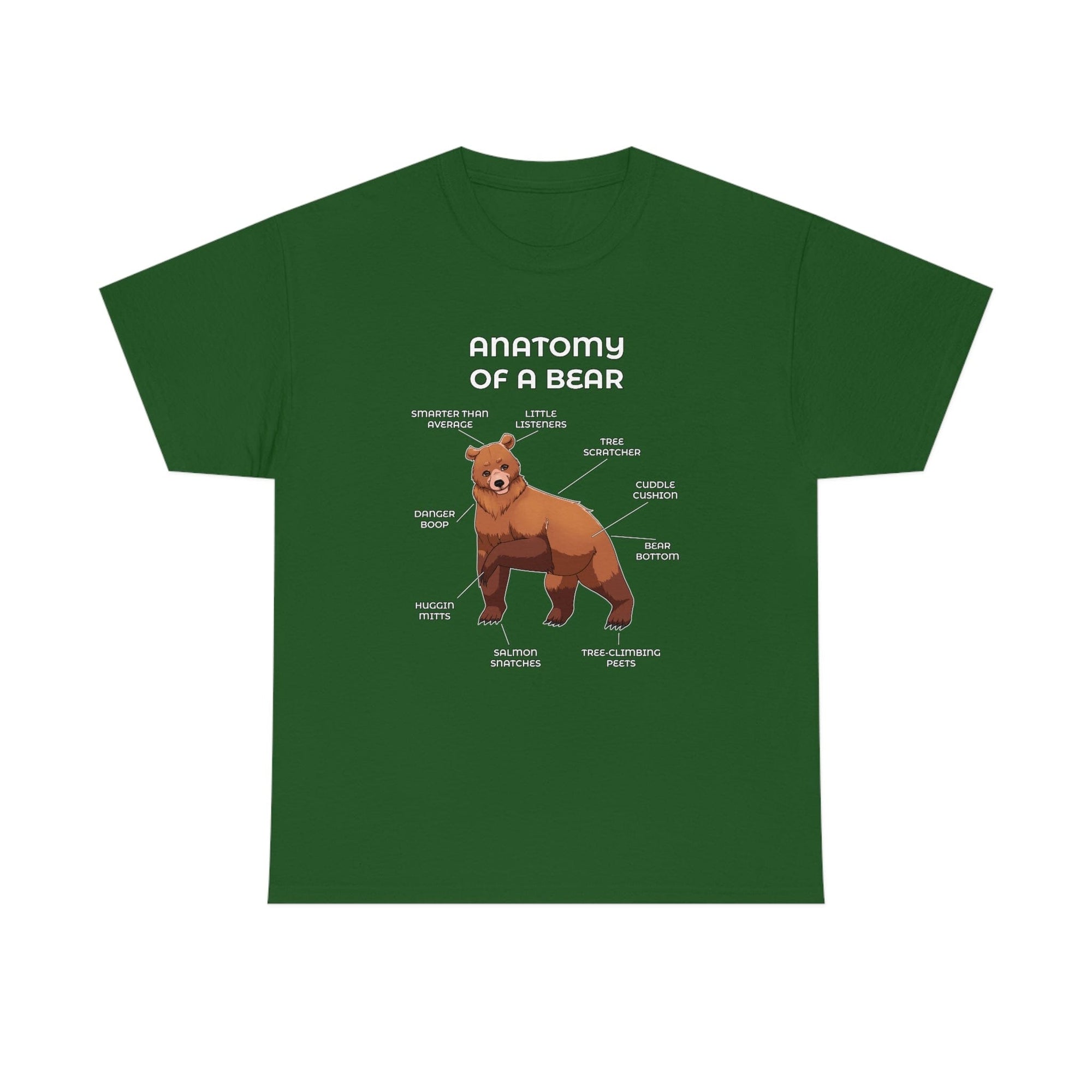Bear Brown - T-Shirt T-Shirt Artworktee Green S 