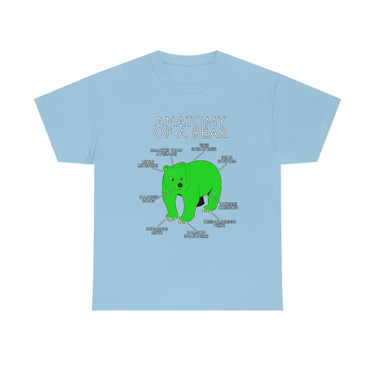 Bear Green - T-Shirt T-Shirt Artworktee Light Blue S 