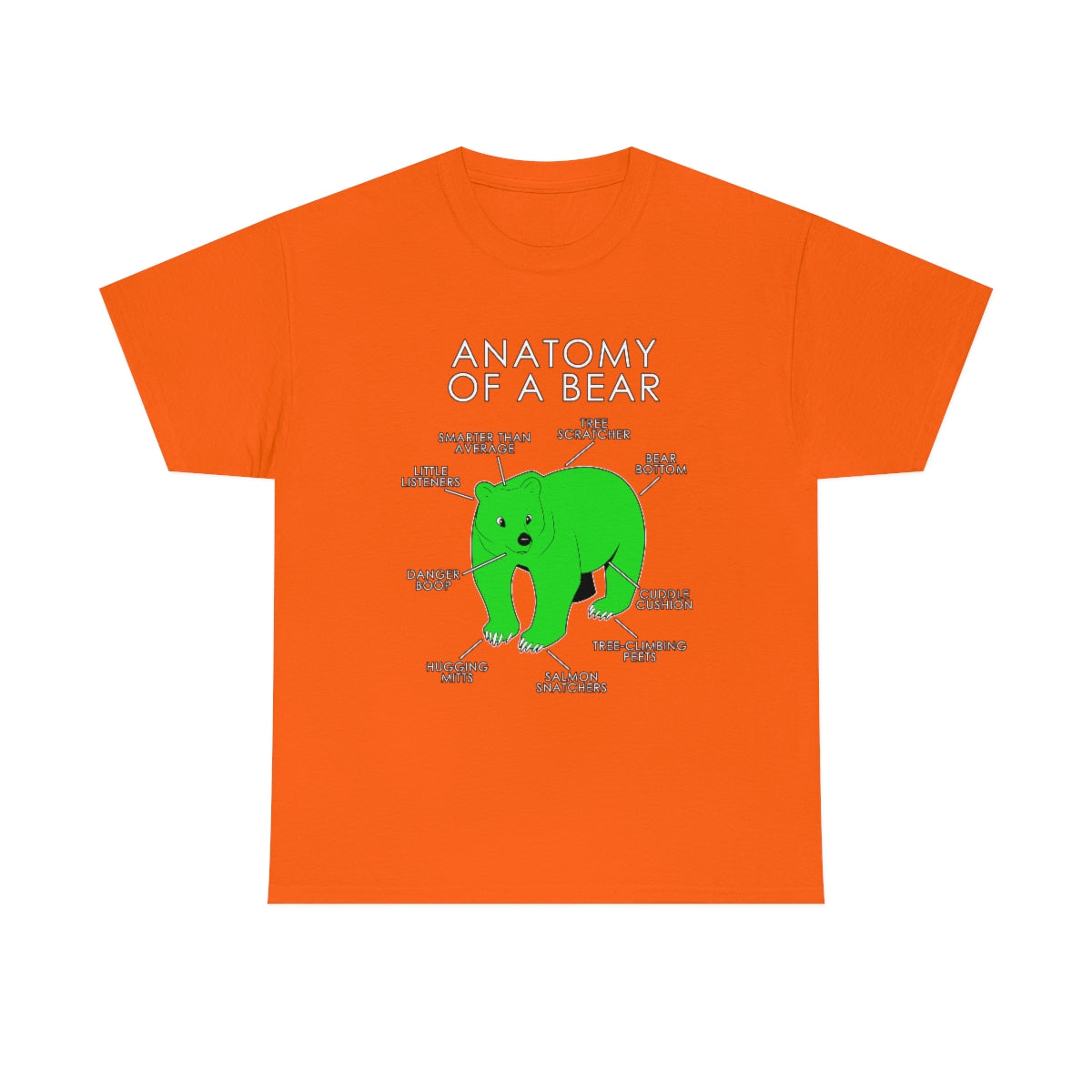 Bear Green - T-Shirt T-Shirt Artworktee Orange S 