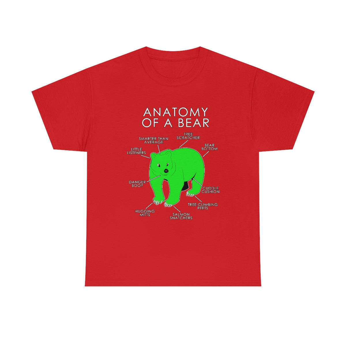 Bear Green - T-Shirt T-Shirt Artworktee Red S 