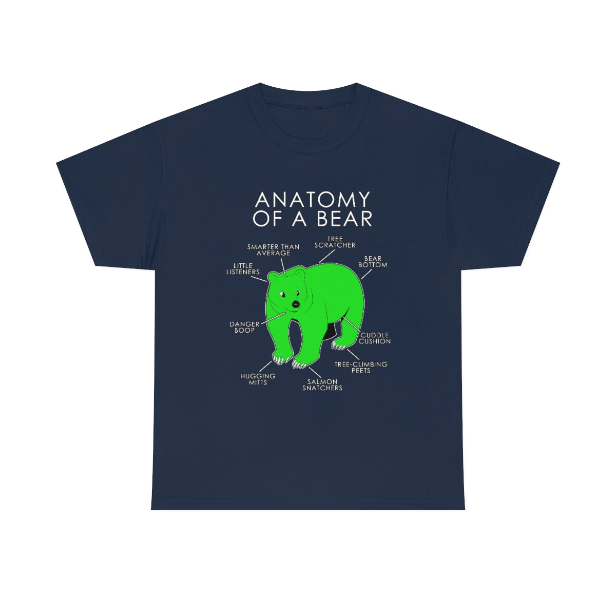 Bear Green - T-Shirt T-Shirt Artworktee Navy Blue S 