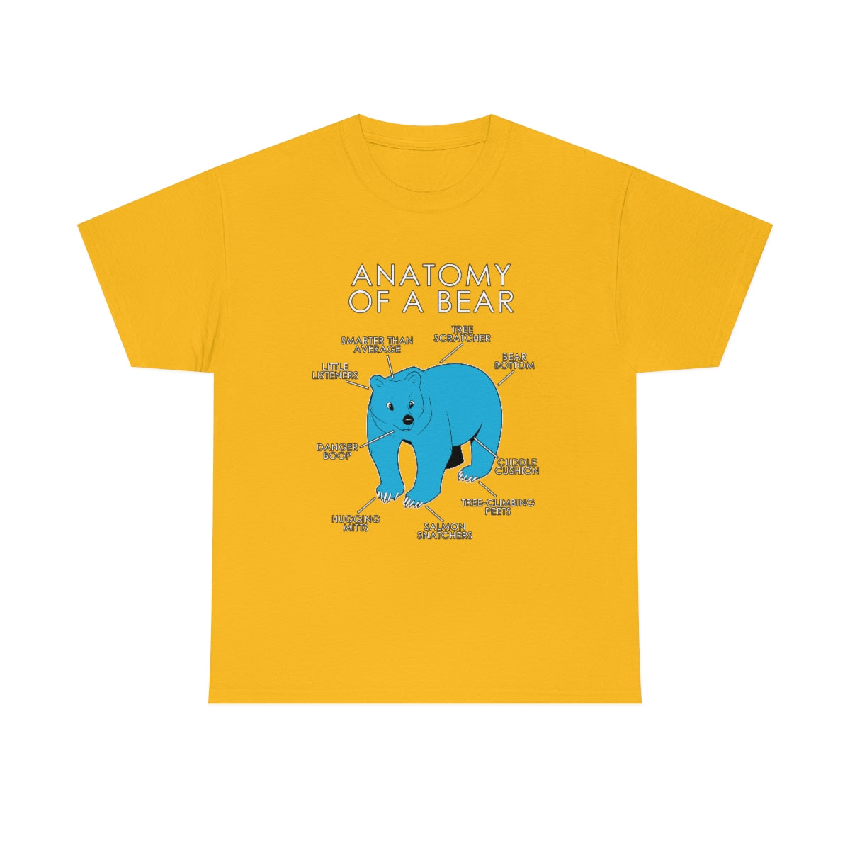 Bear Light Blue - T-Shirt T-Shirt Artworktee Gold S 
