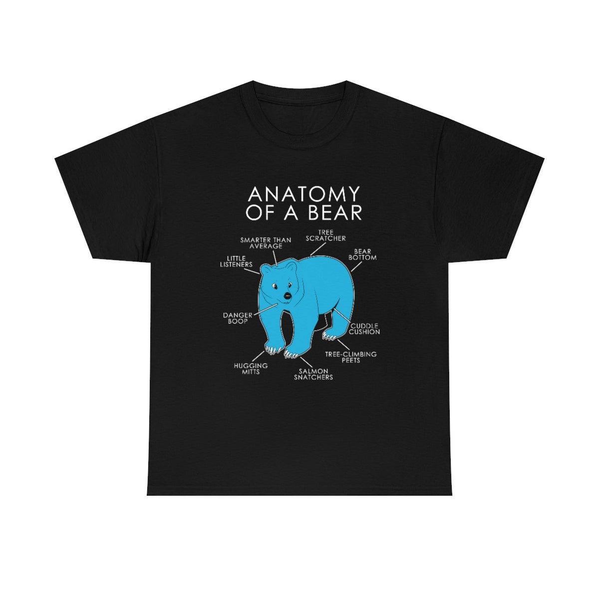 Bear Light Blue - T-Shirt T-Shirt Artworktee Black S 