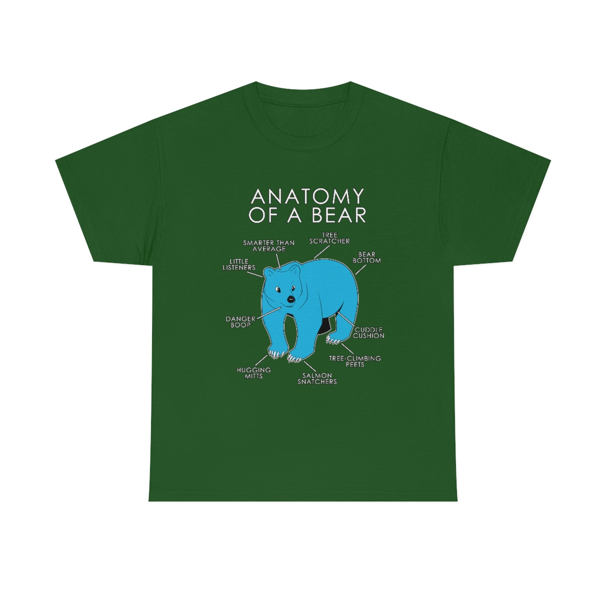 Bear Light Blue - T-Shirt T-Shirt Artworktee Green S 