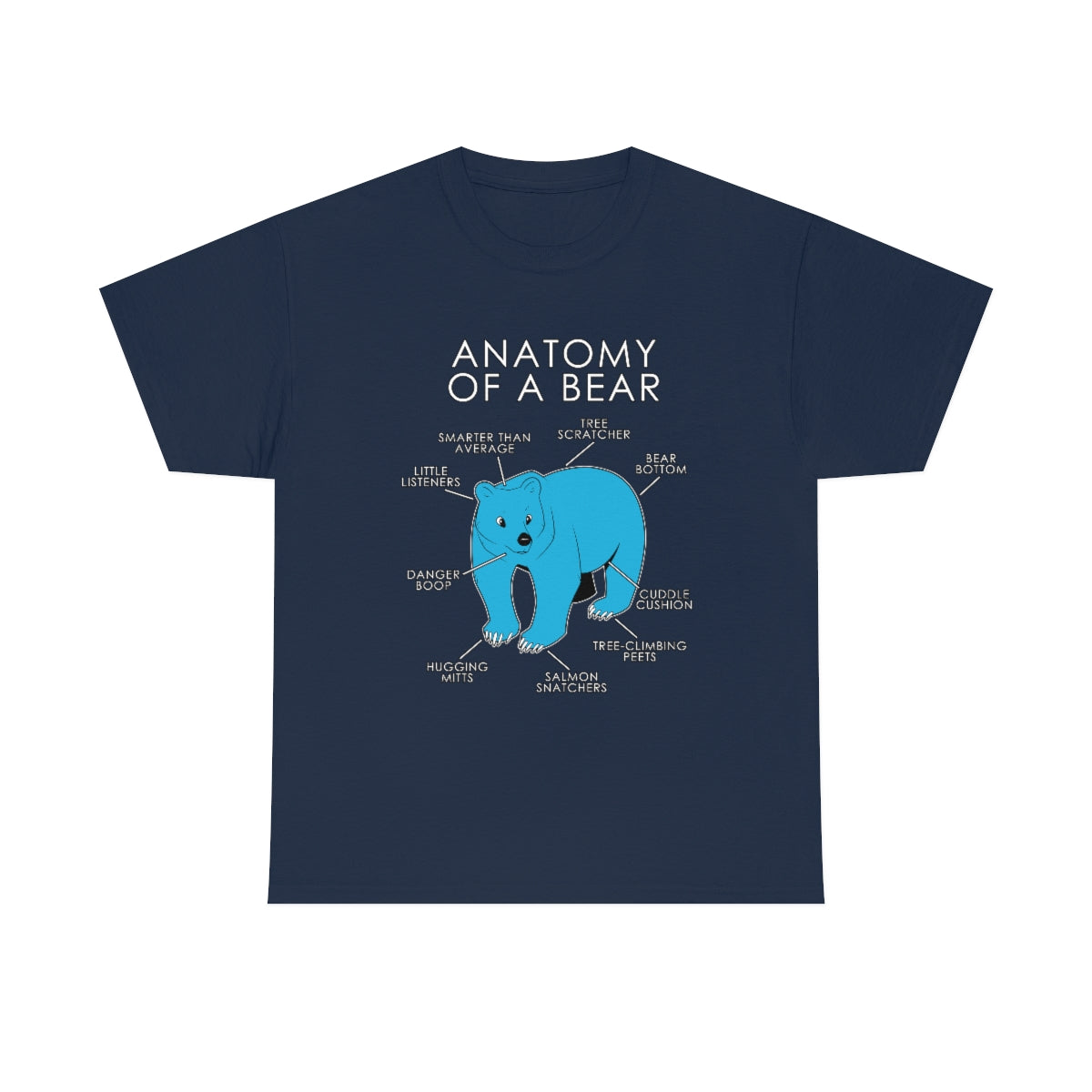 Bear Light Blue - T-Shirt T-Shirt Artworktee Navy Blue S 