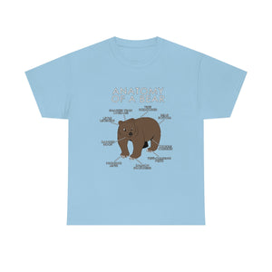 Bear Natural - T-Shirt T-Shirt Artworktee Light Blue S 